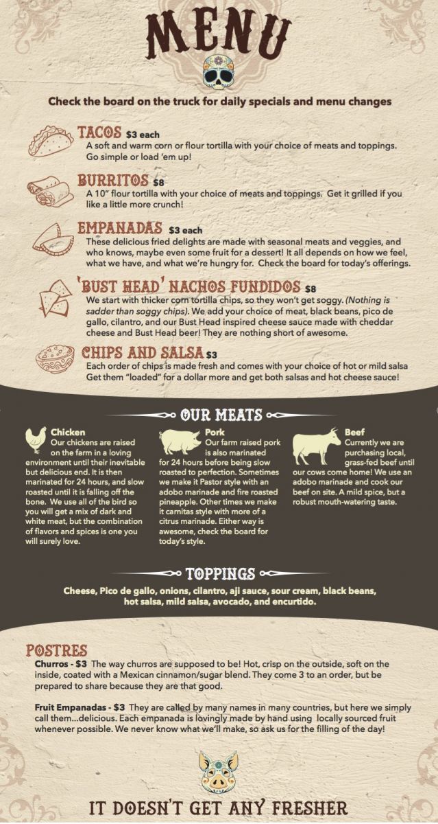 SoBo Food Truck Old Bust Head